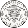 Reverse of Kennedy half Dollar